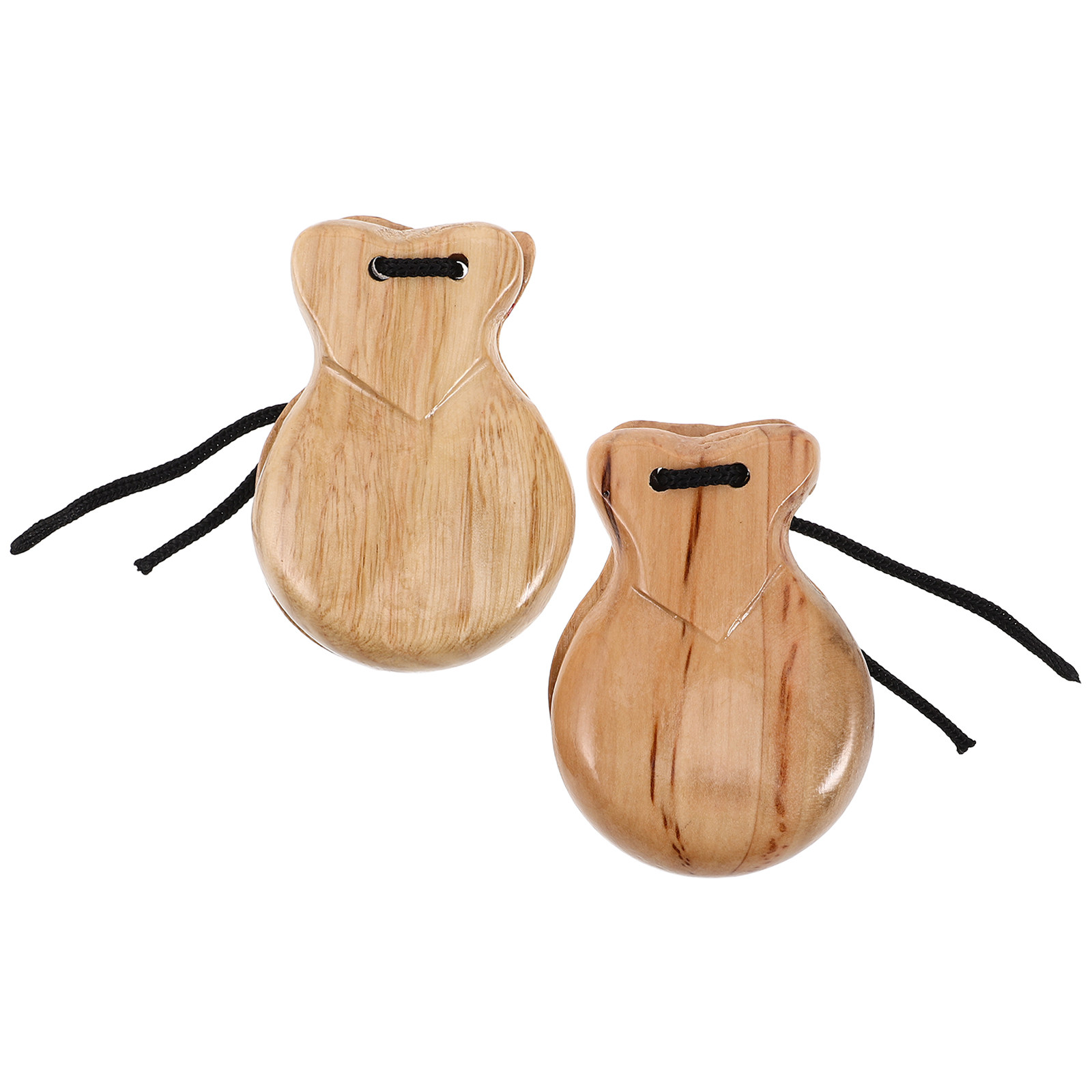 Castanet Flamenco - 2Pcs Rustic Wooden Castanets Spanish Flamenco