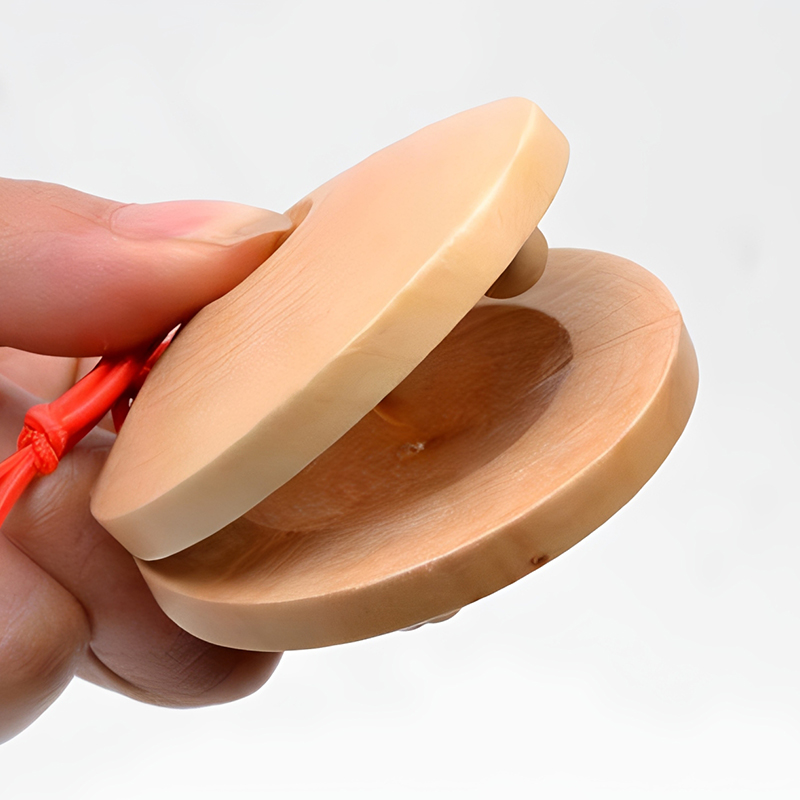 Castanet Flamenco - 1pcs Wooden Castanets Wood Percussion Flamenco