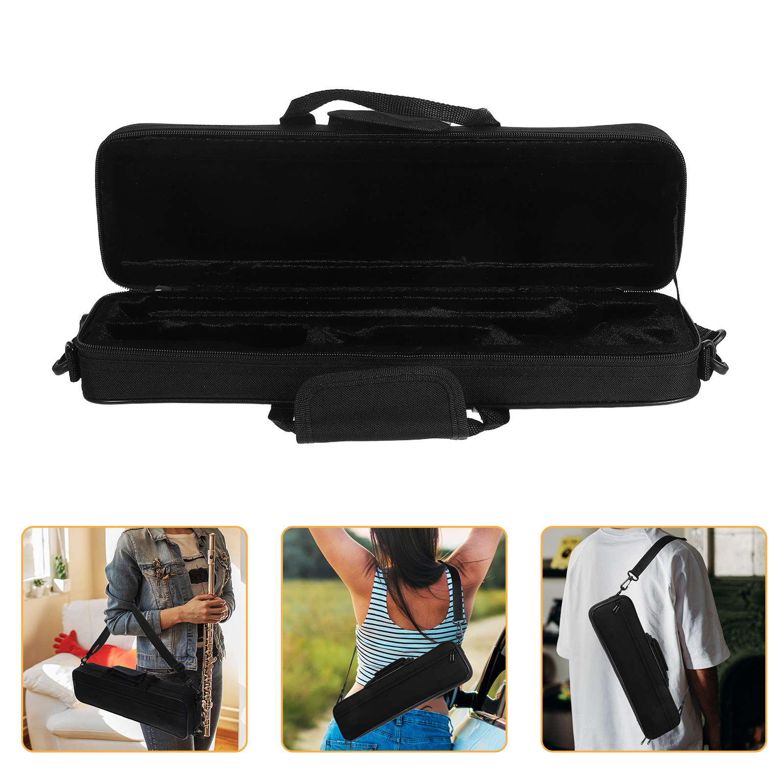 Musical Instrument Bag - 16Hole Flute Carrying Bag Waterproof Oxford