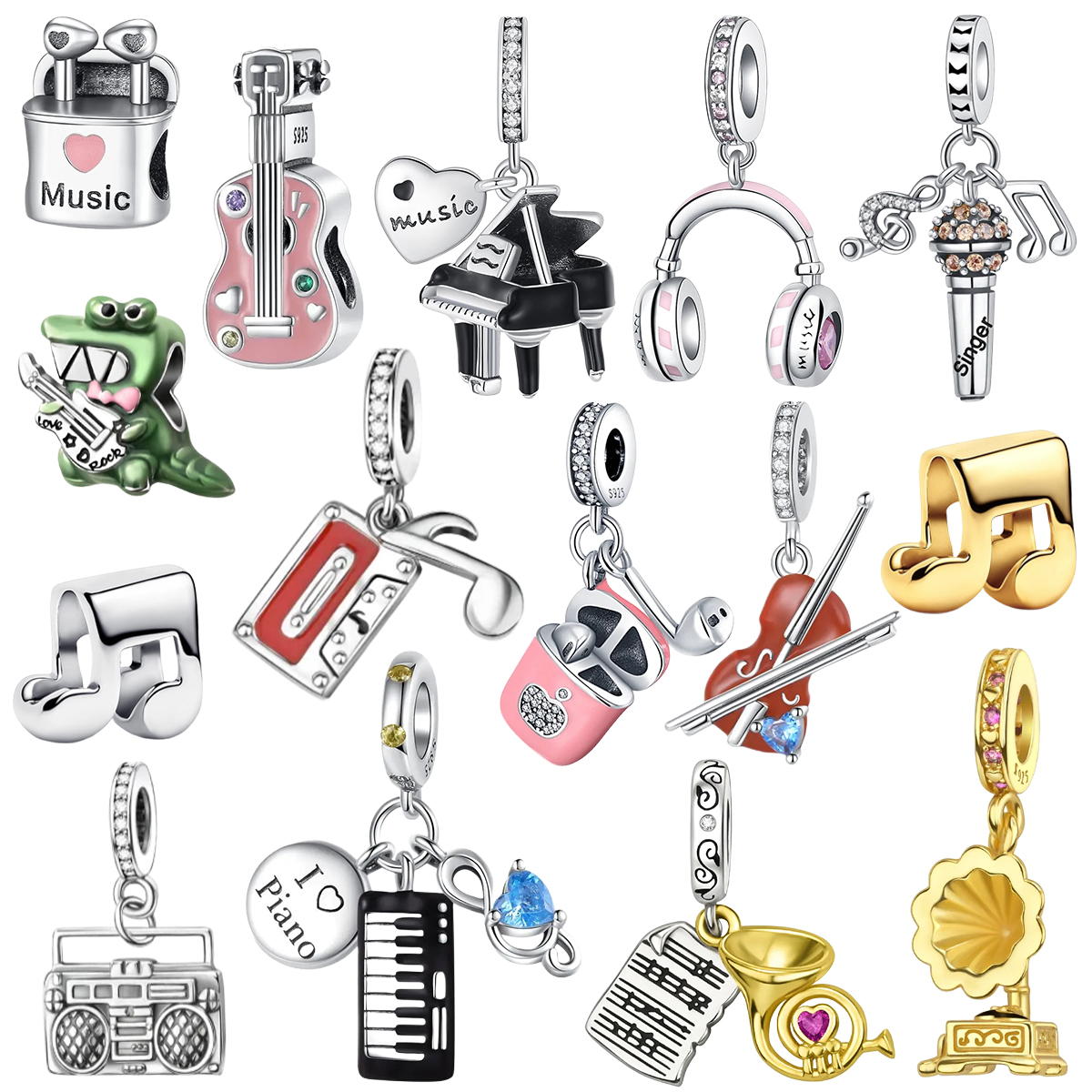 Musical Instrument Veena - 925 Sterling Silver Musical Instrument Piano