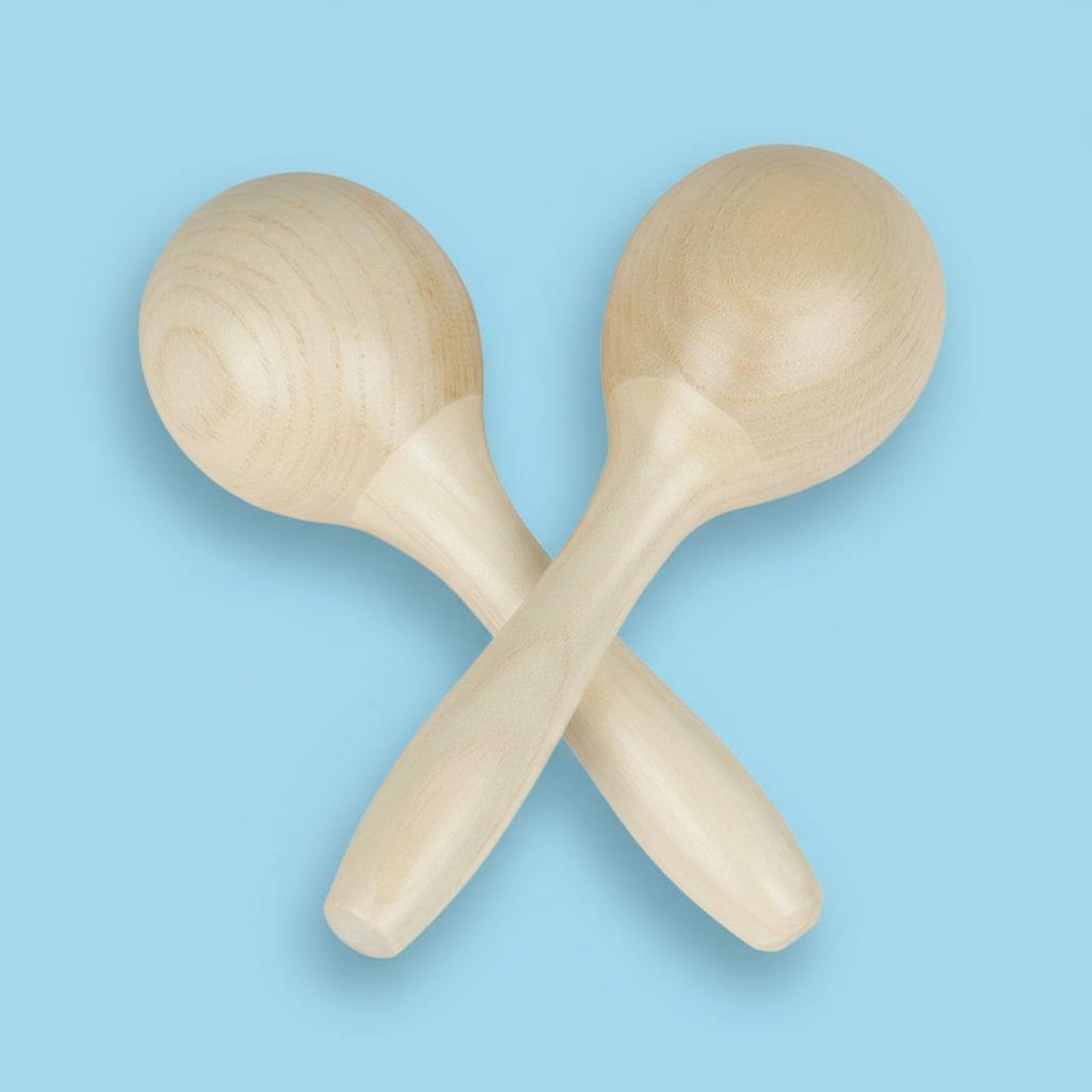 A Musical Instrument You Shake - 2 Pieces Wooden Maraca Educational Wooden