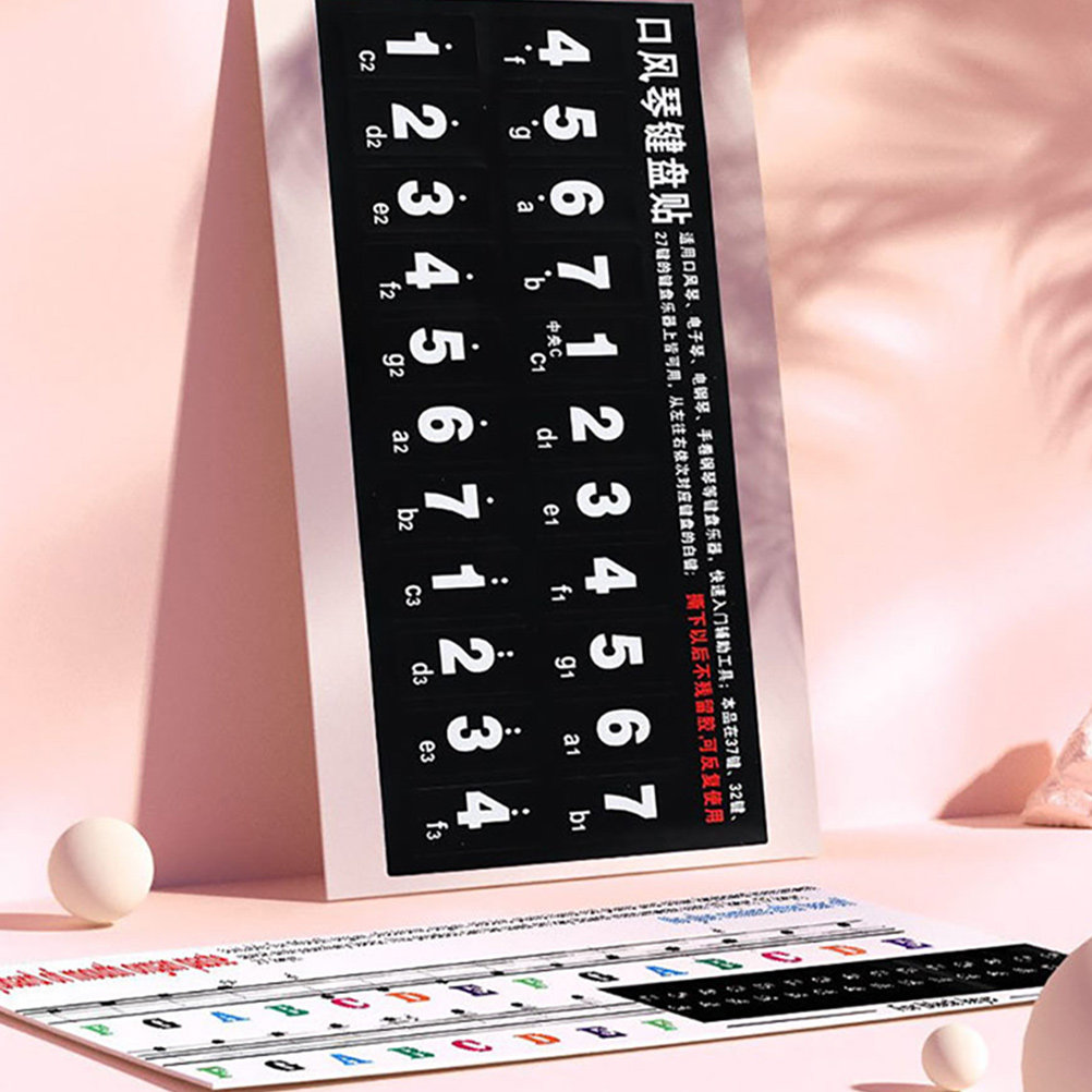 Musical Instrument Melodica - 2Pcs Melodica Keyboard Stickers Labels Reusable