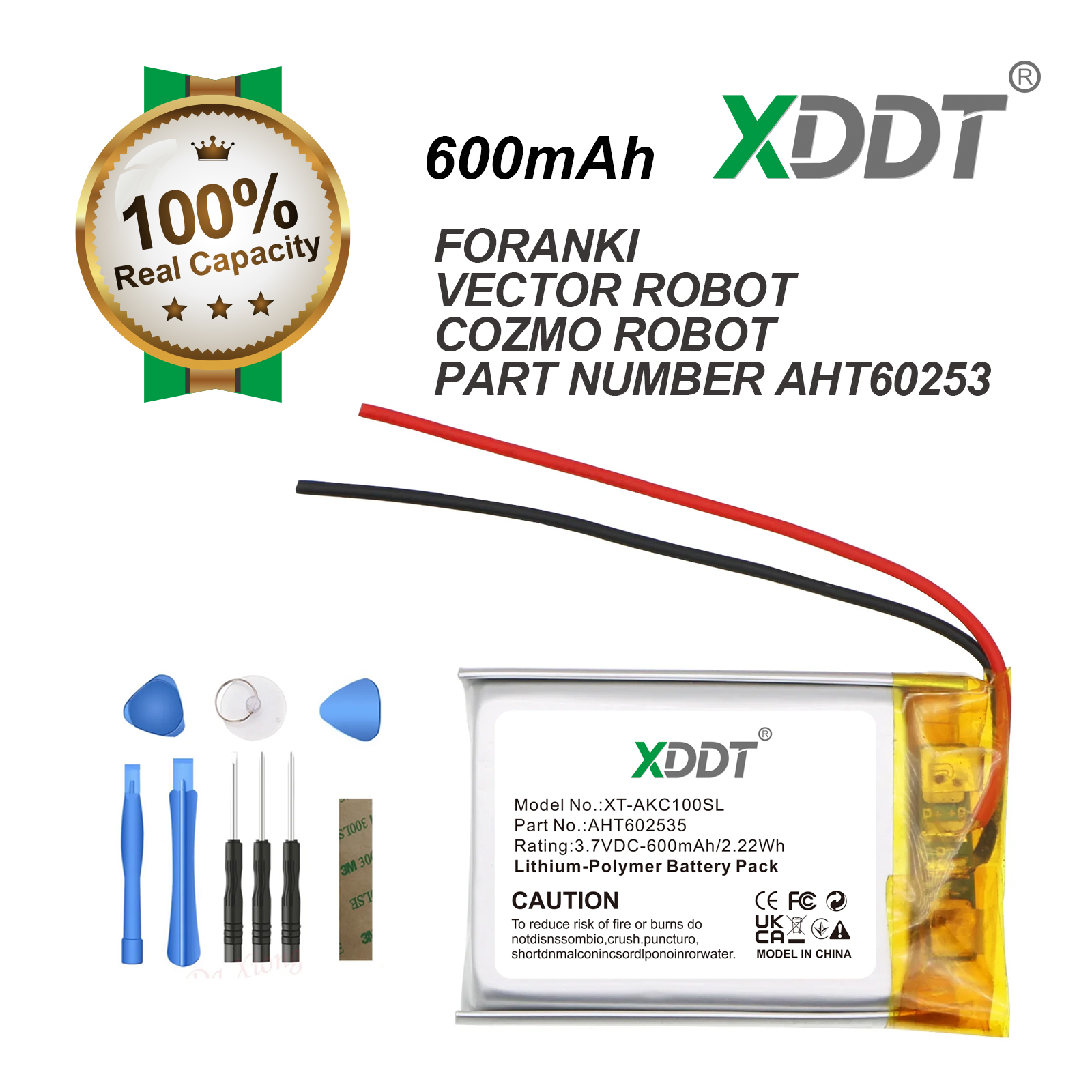 Musical Instrument Theremin - XDDT 600mAh 3.7V 2.22Wh Robot Li-Polymer