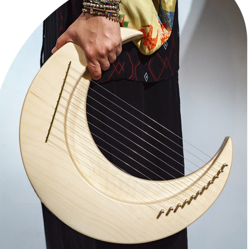 Musical Instrument Lyre - Portable Harp 15-string Lyre Beginner 10-string
