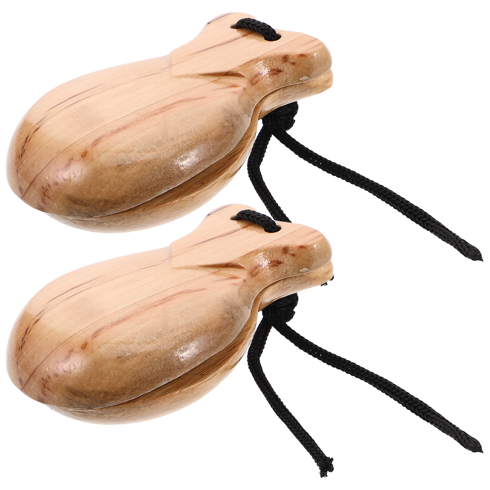 Castanet Flamenco - 2Pcs Wooden Spanish Castanets Flamenco Rhythm