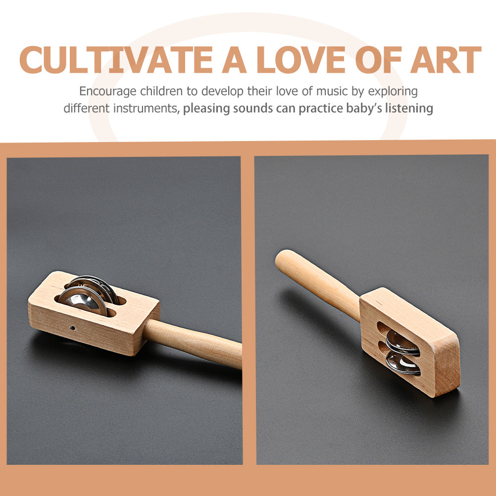Baby Wooden Hand Bell Educatio - A Musical Instrument You Shake recension och pris