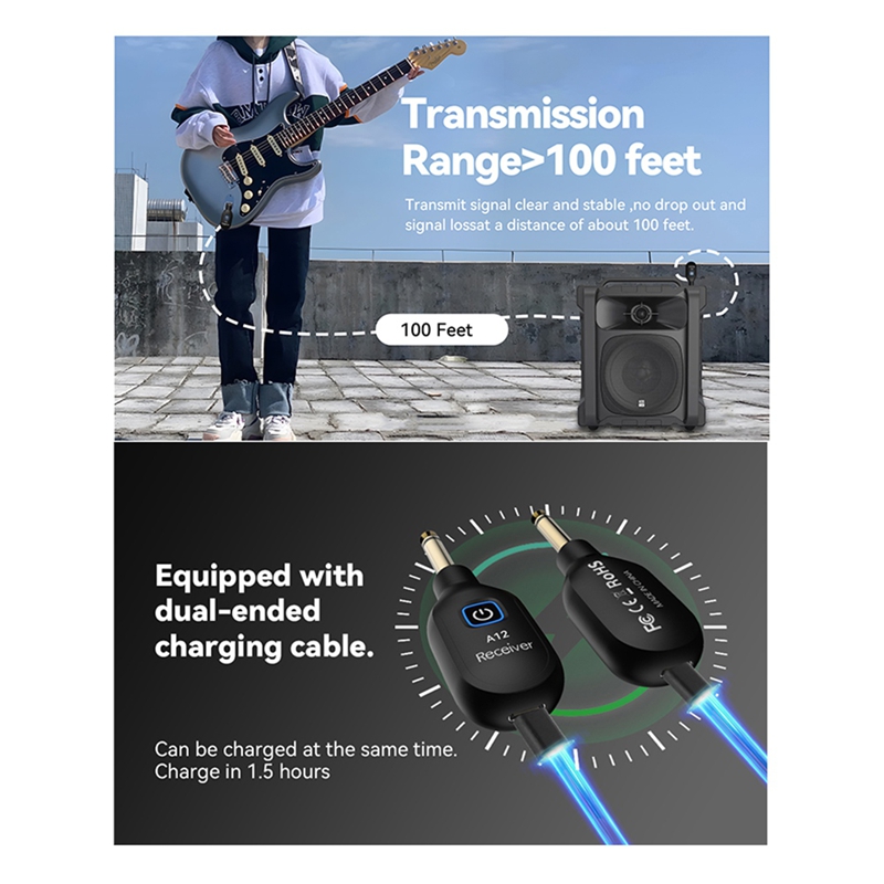 Electric Guitar Wireless Trans - Musical Instrument Music recension och pris
