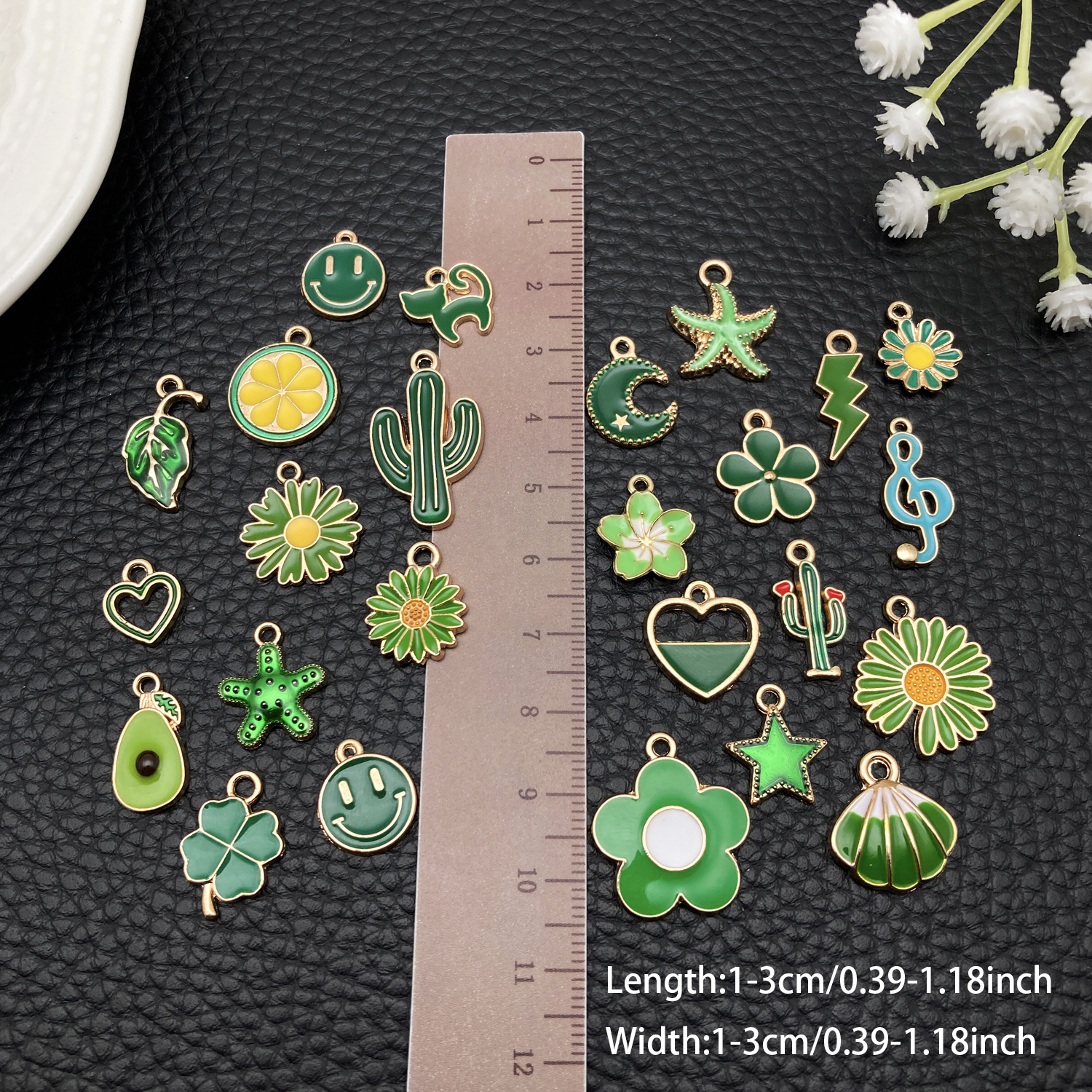 20/50/100pcs Forest Green Enam - Musical Instrument Jewelry recension och pris