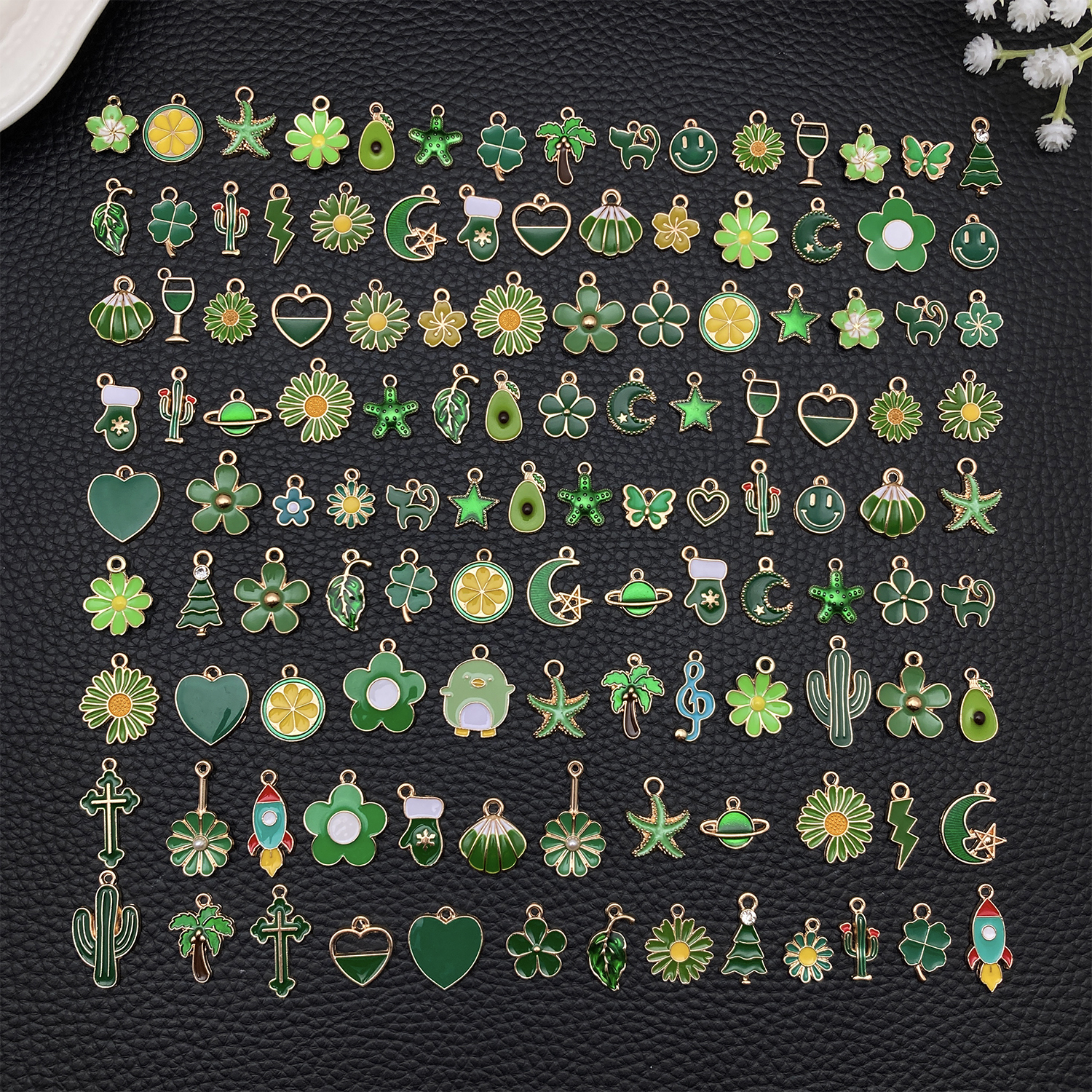 20/50/100pcs Forest Green Enam - Musical Instrument Jewelry recension och pris