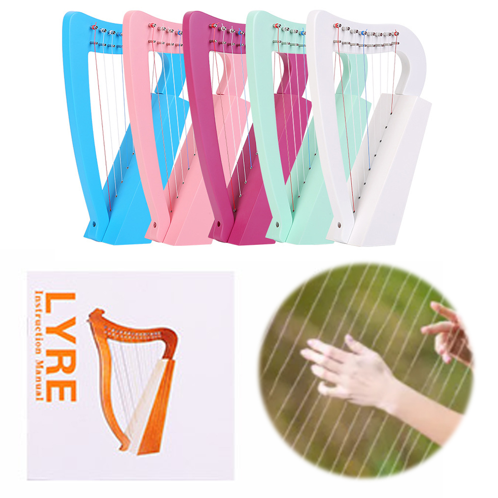 8 Strings Lyre Harp Solid Wood - Musical Instrument Lyre recension och pris