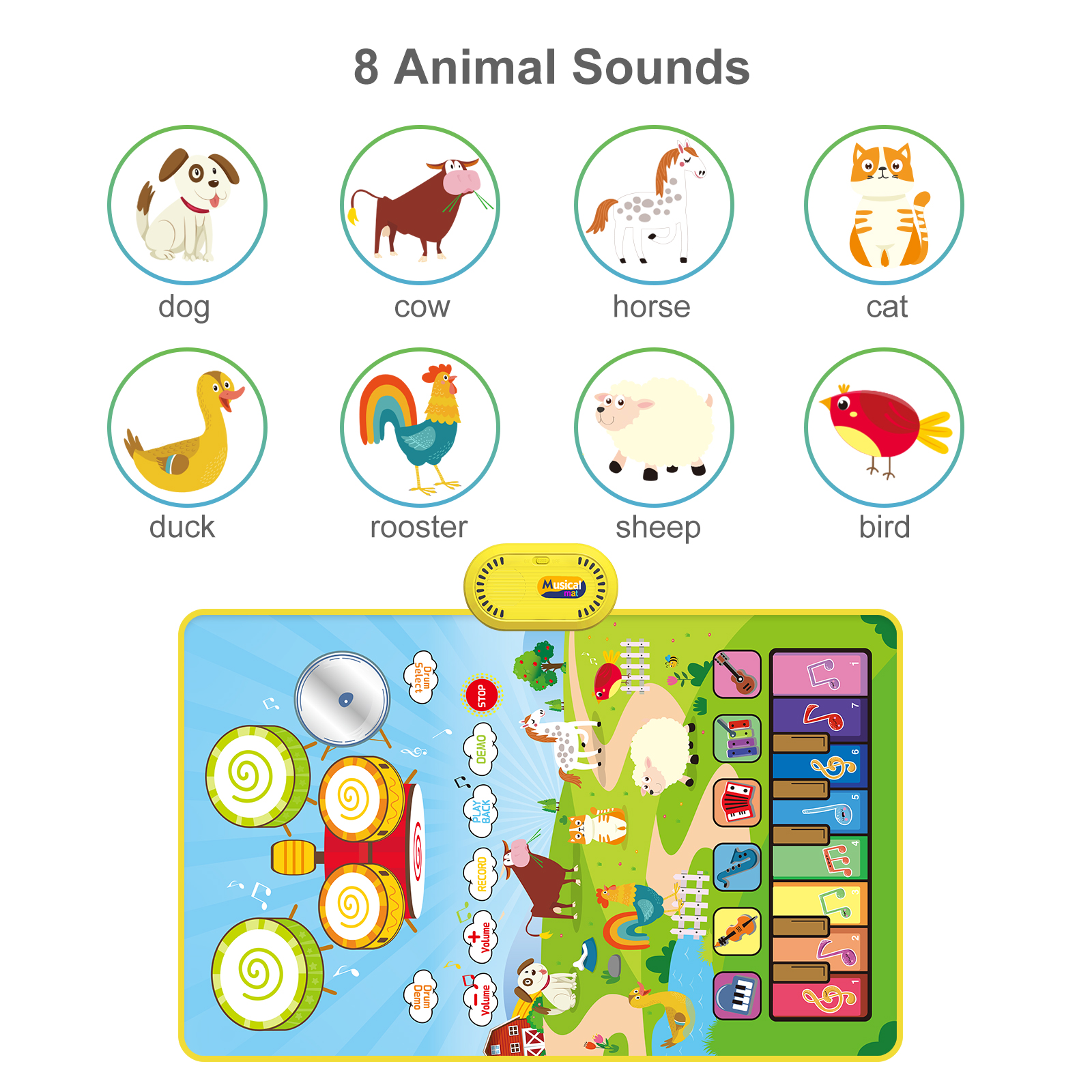 80x50cm Toddler Musical Piano  - Musical Instruments Names recension och pris