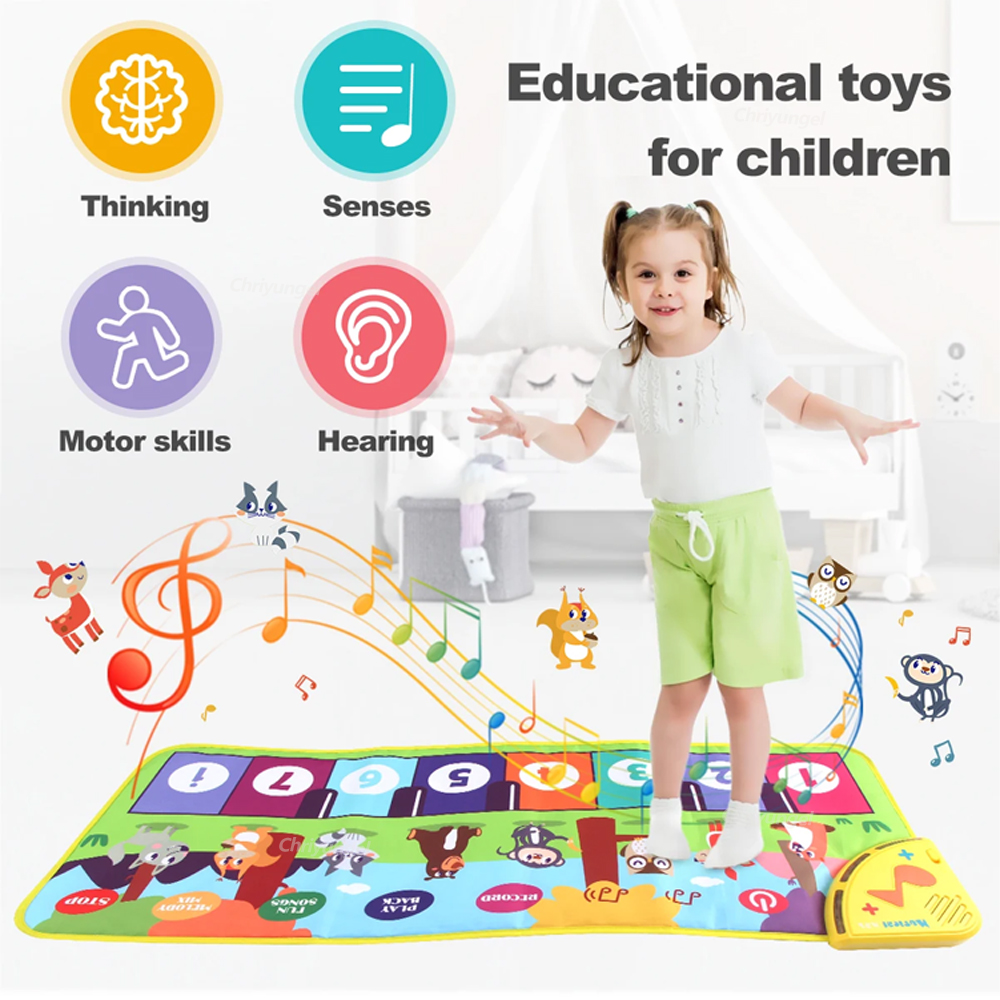 Piano Mat for Kids Kids Toddle - Musical Instruments Names recension och pris