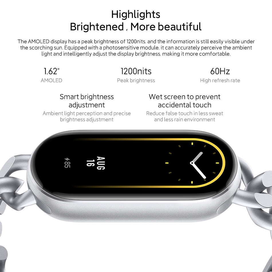 Xiaomi Mi Band 9 AMOLED Screen - Musical Instrument Jewelry recension och pris