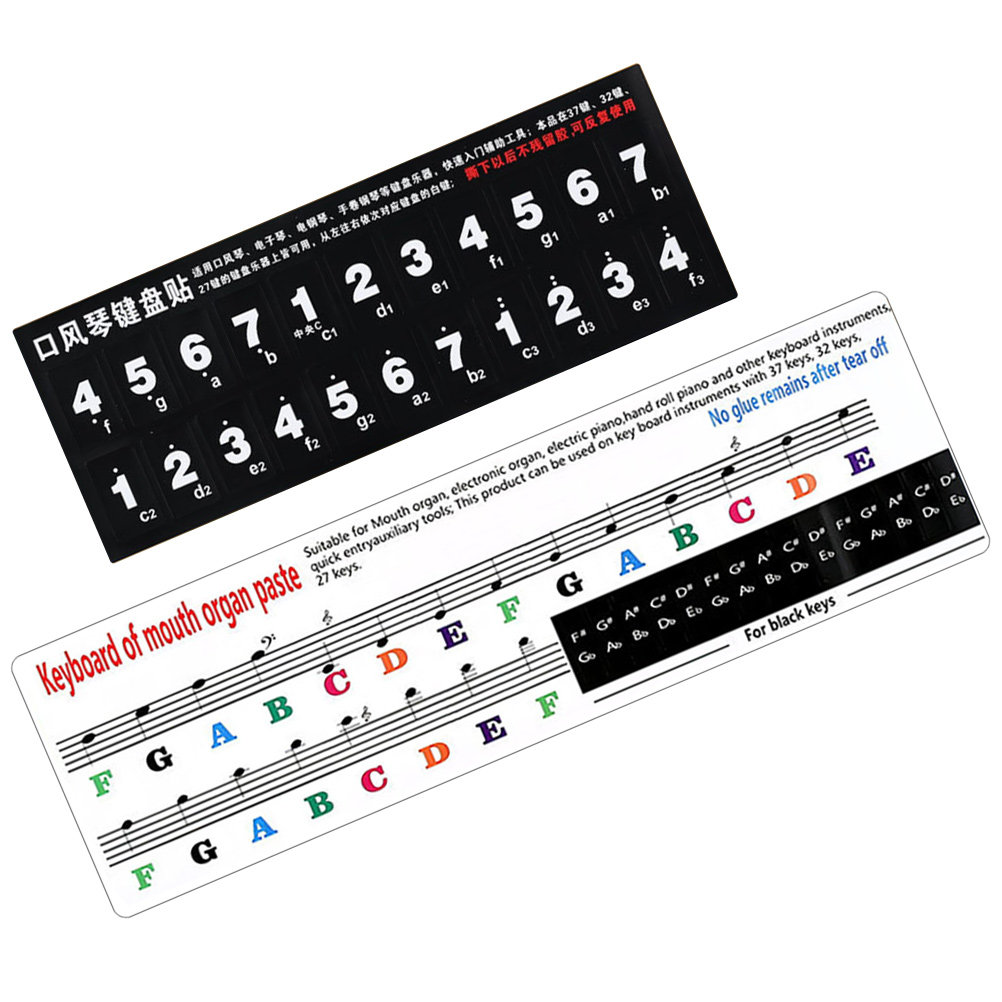 2Pcs Melodica Keyboard Sticker - Musical Instrument Melodica recension och pris