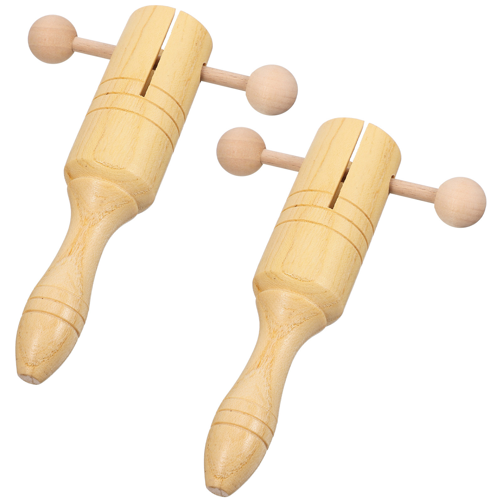 2Pcs Wooden Hand Bells Percuss - A Musical Instrument You Shake recension och pris