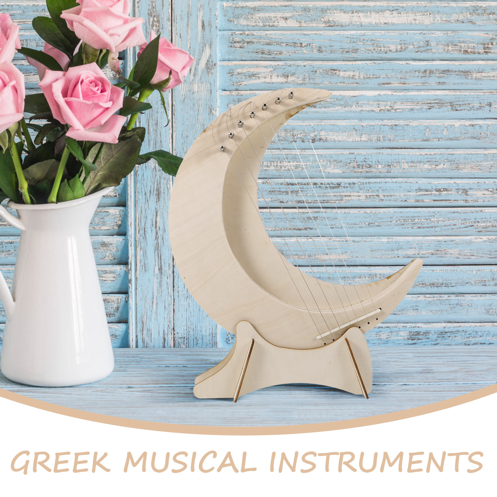 1Set Lyre Harp Wooden Moon Sha - Musical Instrument Lyre recension och pris