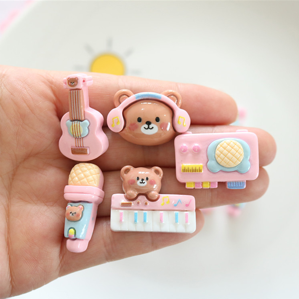 10PCS Shiny Bear Musical Instr - Musical Instrument Jewelry recension och pris