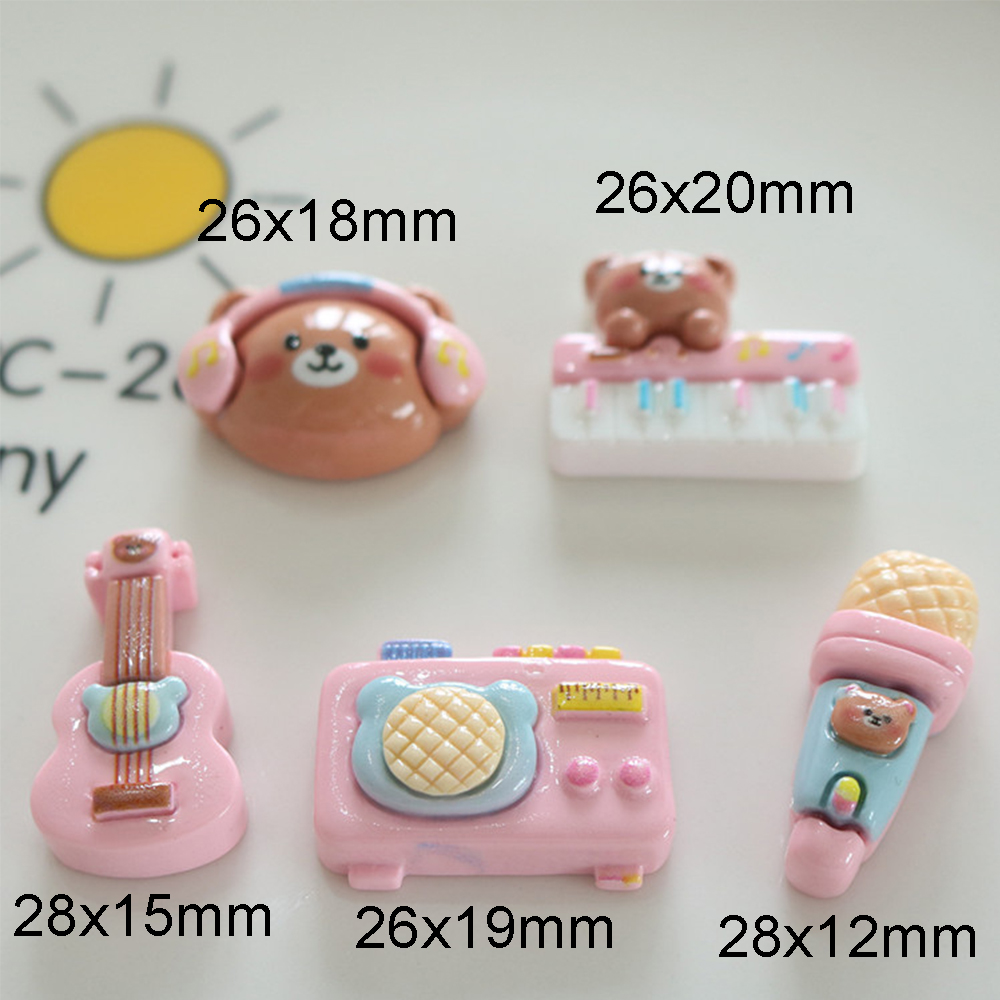 10PCS Shiny Bear Musical Instr - Musical Instrument Jewelry recension och pris