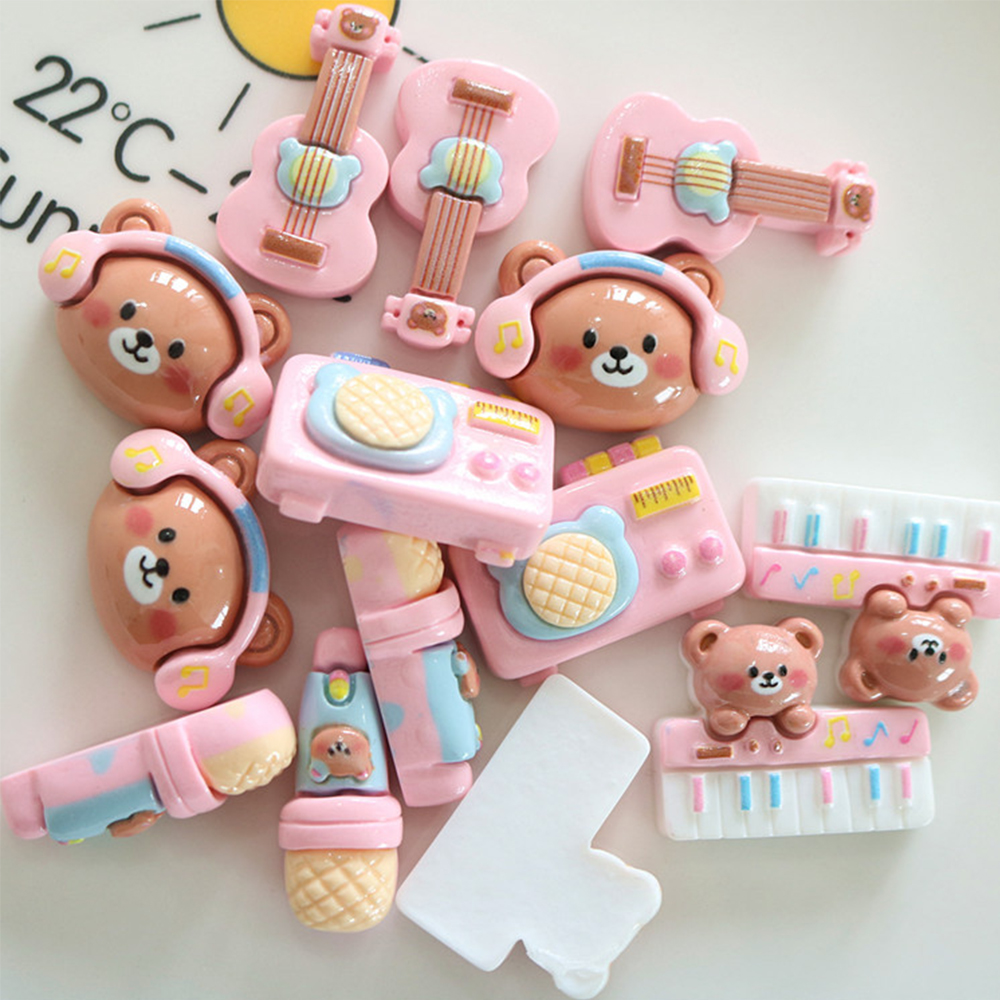 10PCS Shiny Bear Musical Instr - Musical Instrument Jewelry recension och pris