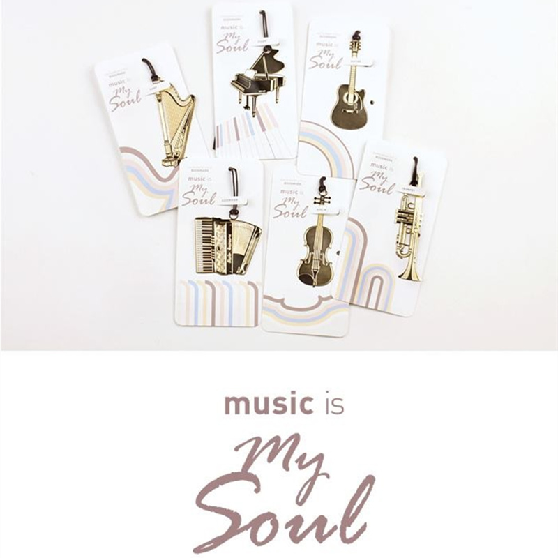 6pcs Music Metal Bookmark Gold - Musical Instrument Veena recension och pris