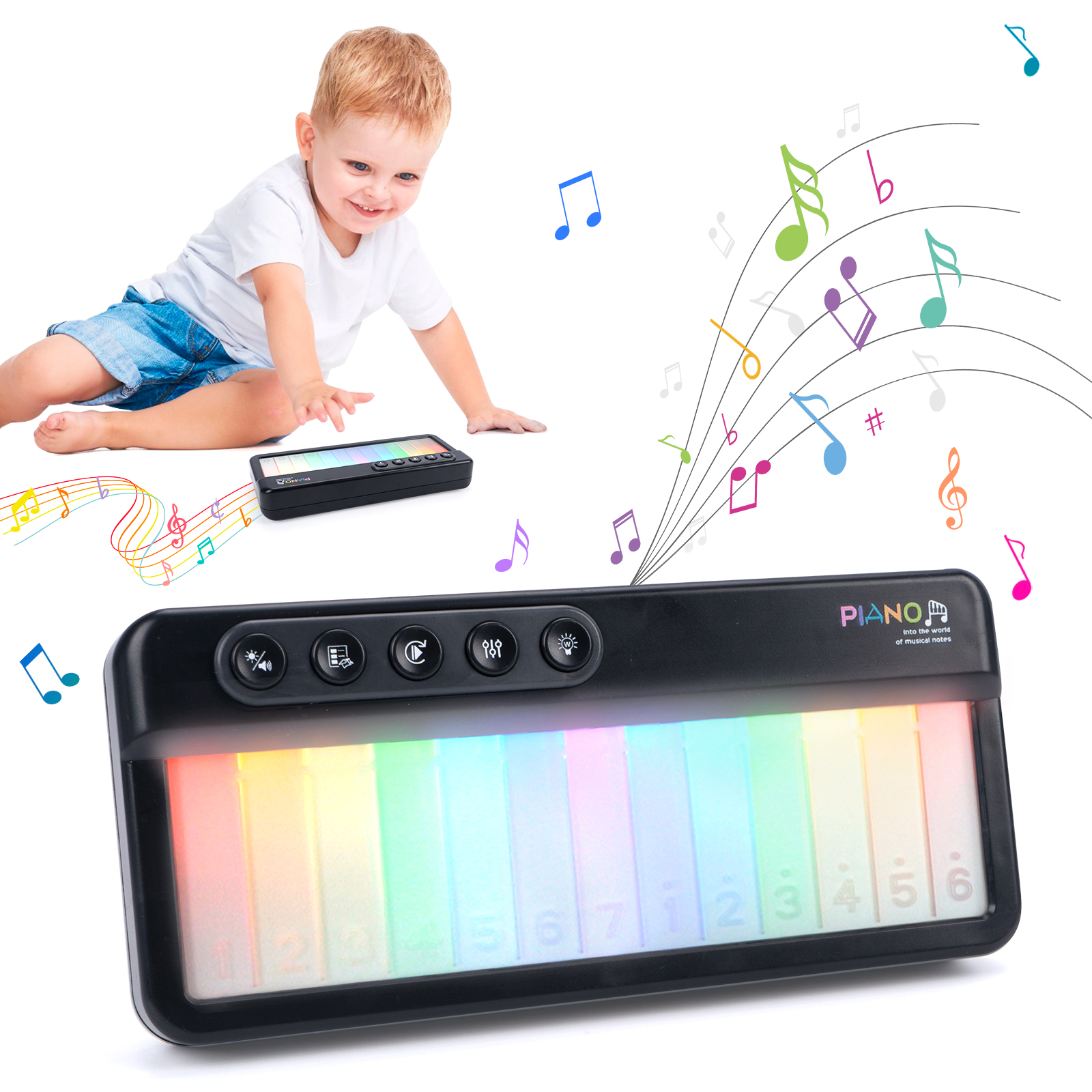 Rainbow Flashing Piano Toys wi - Musical Instruments Names recension och pris
